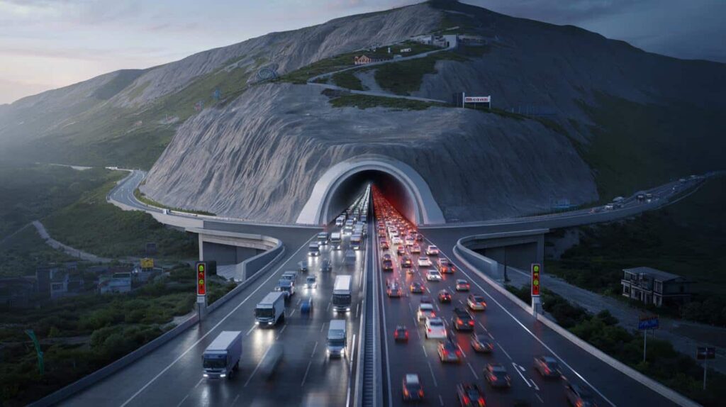 China opens the world’s longest highway tunnel and its 22.13 kilometers of underground asphalt divide the world between those who hail an engineering miracle and those who warn of debt danger collapse risk and a new great leap into the unknown