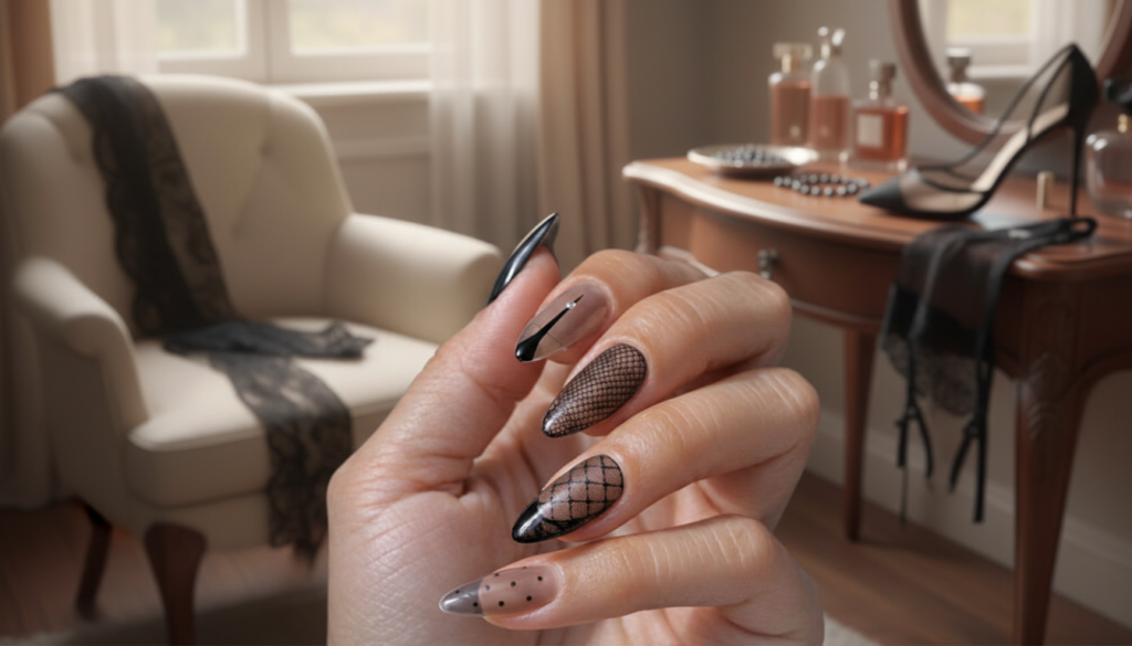 The Sheer Stockings Nail Trend