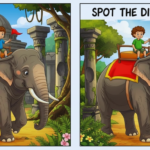 Spot the Difference Puzzle: Can You Identify 3 Changes in the Boy Riding an Elephant