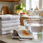 Goodbye baking soda : the trick to make your kitchen towels and tea towels white again