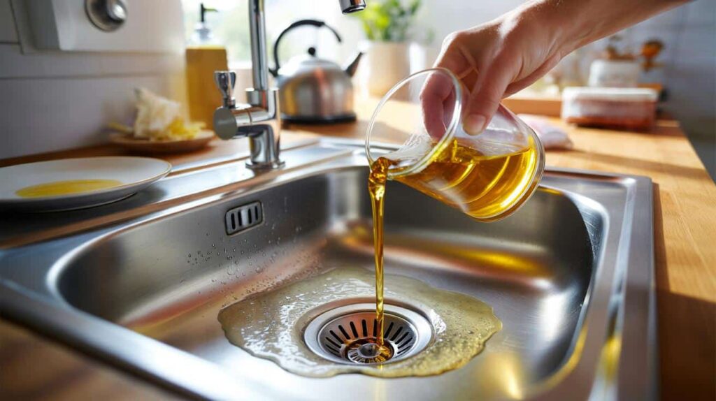 No vinegar and no baking soda: pour half a glass and the drain cleans itself