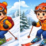 9-Second Visual Challenge: Spot the 3 Differences Hidden in the Boy Skiing Image Before Time Runs Out