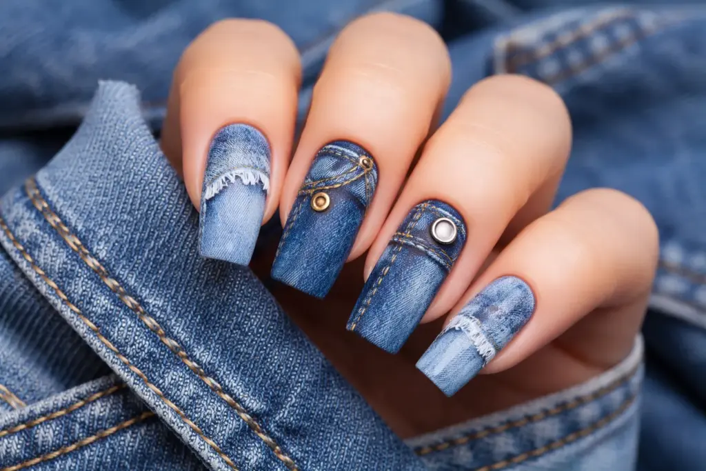 Denim Nails Trend