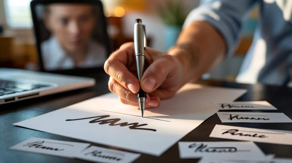 underlining your name in a signature