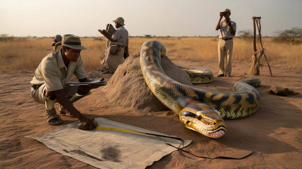 Scientists confirm exceptionally large African python during official expedition surprising global research community