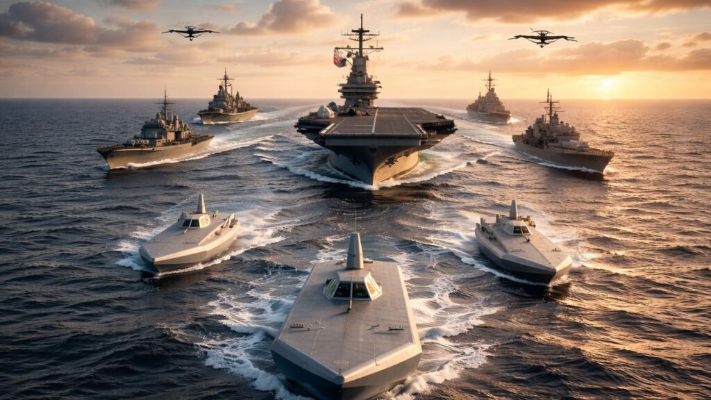 The US war fleet crosses