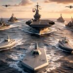 The US war fleet crosses a “technological Rubicon” as it becomes the first to deploy autonomous surface ships in a carrier strike group
