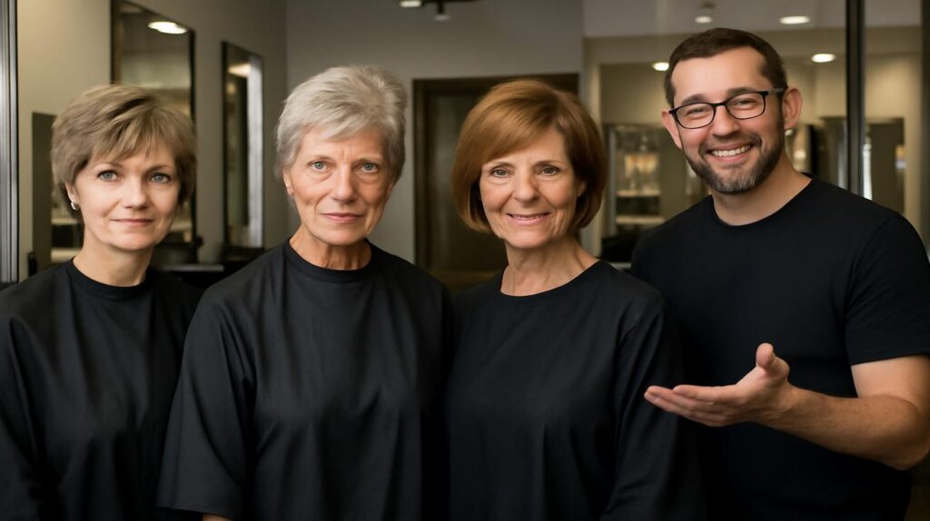 Short haircut for fine hair