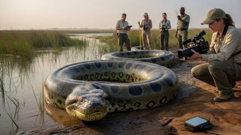 An exceptionally large African python