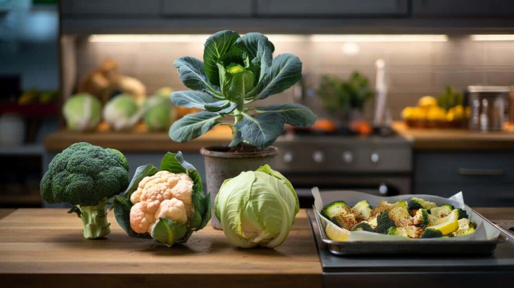 Cauliflower Broccoli and Cabbage