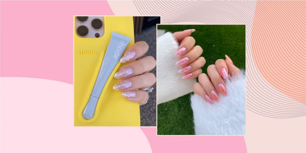 Hailey Bieber's polka-dot nails